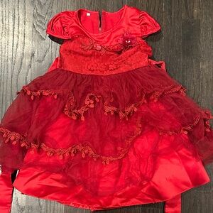 Elegant Red Kids Dress
